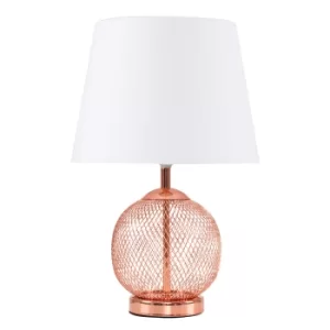 image of Regina Touch Table Lamp with White Tapered Shade