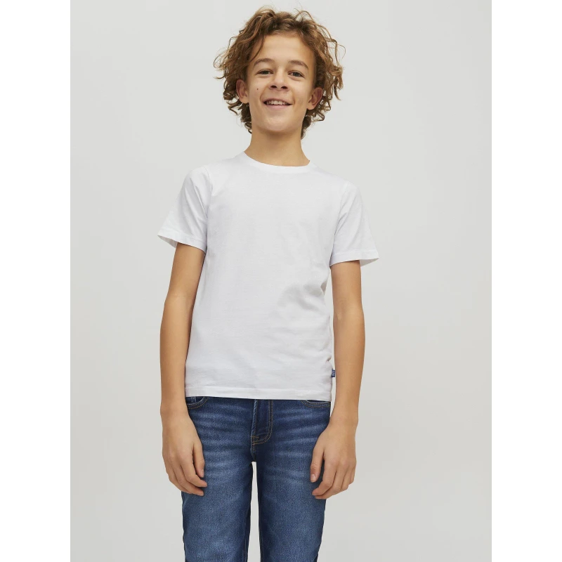 Image of Jack and Jones Kids Basic Regular Fit T-Shirt White male 6 Years