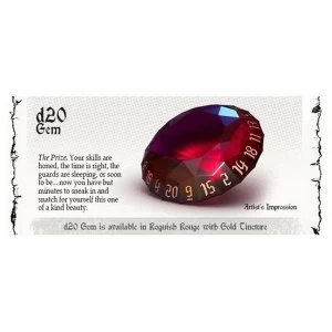 Image of PolyHero Rogue: D20 Gem Dice - Roguish Rouge