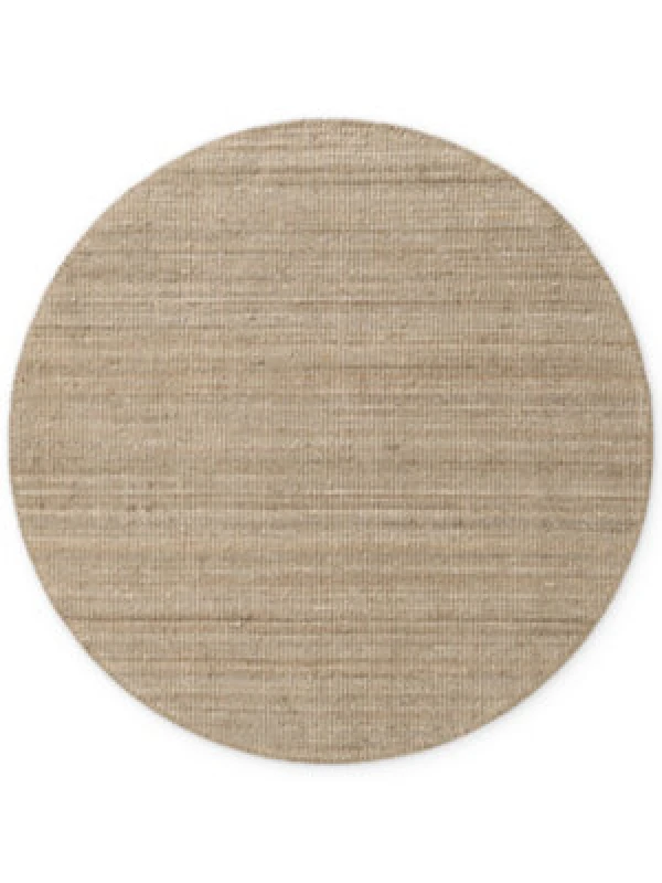 Image of The Rugs Jaipur Natural Round Jute Rug Handwoven Durable Dirt-Repellent Carpet In Brown
