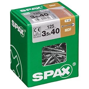 Image of Spax Tx Countersunk Blue Zinc Mdf Screws - 3.5 X 40mm Pack Of 125