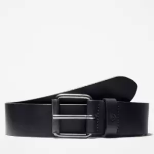 image of Timberland Leather Belt For Men In Navy Dark Blue, Size L