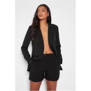 image of I Saw It First Petite Woven High Waisted Wide Leg Trouser - Black