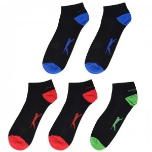 image of Slazenger 5 Pack Mens Trainer Socks - Bright Asst