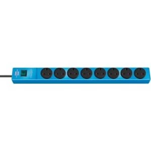 Image of Brennenstuhl Multi Socket "Hugo", 8 Socket, 3m, Blue