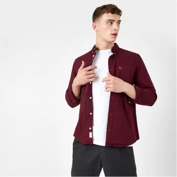 image of Jack Wills Wadsworth Plain Oxford Shirt - Damson