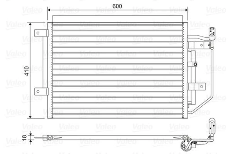 Image of Air conditioning condenser VALEO 822556