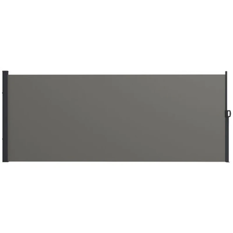 Image of Outsunny Side Awning Retractable, 400X160Cm, Dark Grey 840-258V00CG