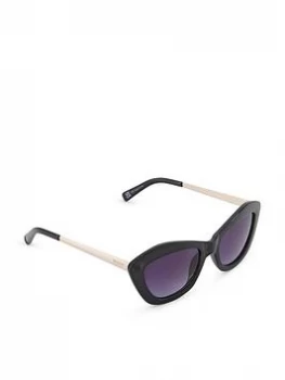 Image of Dune 'Gallena' Angular Cat Eye Sunglasses - black