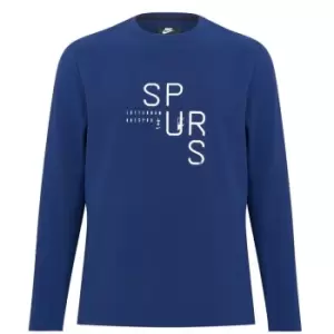 image of Nike Tottenham Hotspur Crew Long Sleeve T Shirt Mens - Blue