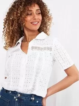 Image of Joe Browns Joe Browns Joni Blouse White, Size 8, Women