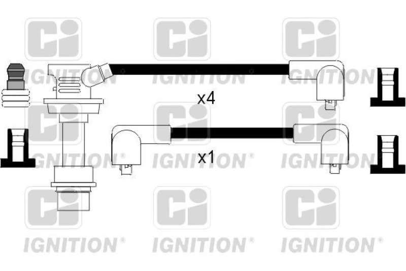 Image of QUINTON HAZELL Ignition lead set QUINTON HAZELL XC875