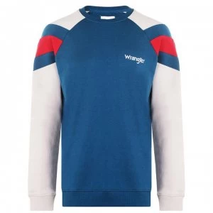 Image of Wrangler Cut and Sew Sweatshirt - Ink Blue