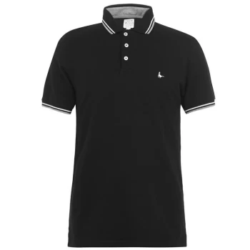 image of Jack Wills Hanningfield Tipped Polo - Black