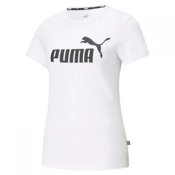 Puma No1 Logo QT T Shirt - White/Black