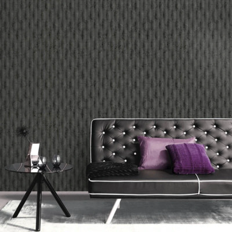 Image of Erismann Erismann Concrete Illusion Black Vinyl Wallpaper black