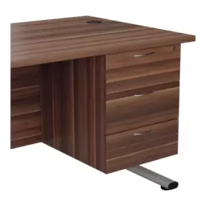 image of 2 Drawer Fixed Pedestal 500mm - Dark Walnut