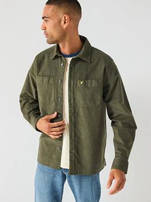 Image of Lyle & Scott Corduroy Shirt Deep Depths L