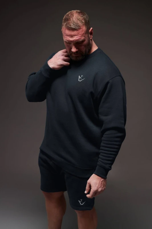 Image of BadRhino BadRhino Men 'Rest Day' Sweatshirt in Dark Navy Size: 2X-large Dark Navy XXL Male 5063589187888