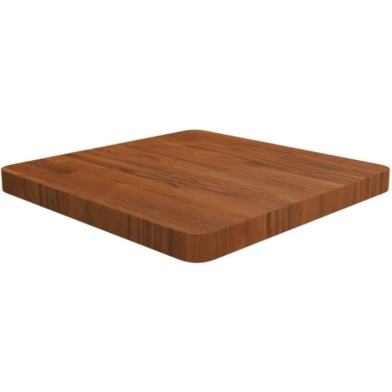 Image of Vidaxl Square Table Top Dark Brown 50X50X4Cm Treated Solid Wood Oak, Brown 343075