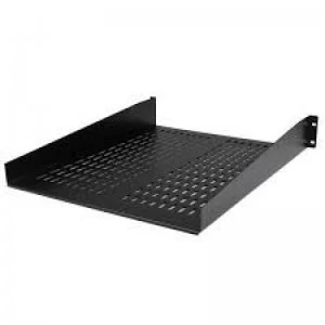 image of 2u 22" Vented Rack Mount Shelf Fixed Server Rack Cabinet Shelf -