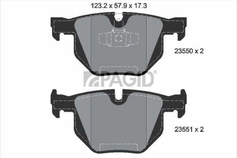 Image of Brake pad set PAGID T1494N