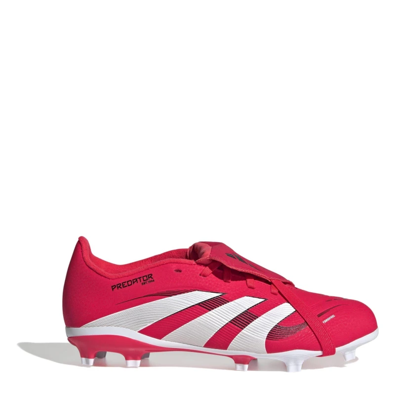 Image of adidas Predator League Fold-Over Tongue Junior Firm Ground Football Boots Red/White male 3.5 (36)