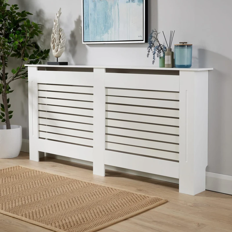Image of Home Source York Extra Large Radiator Cover Unit White