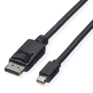Image of Roline 11.04.5634 Audio Cable, Dp-Mini Dp Plug, 1M, Black