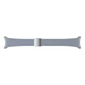 Image of Samsung D-Buckle Hybrid Eco-Leather Band (Slim, S/M) for Galaxy Watch6 in Blue (ET-SHR93SLEGEU)
