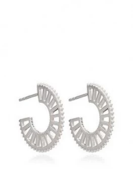 image of Rachel Jackson London Sterling Silver Queen Of Revelry Mini Hoops