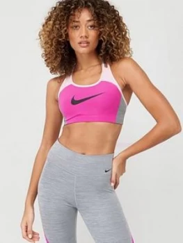 image of Nike High Support Swoosh Padded Bra - Pink