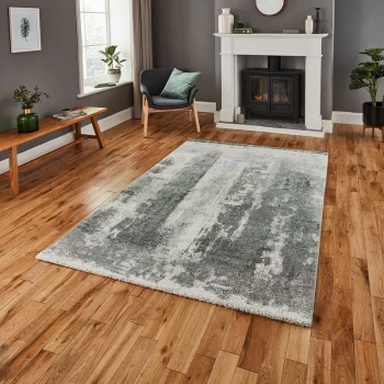 Image of Brooklyn 8595 Ivory Green 120cm x 170cm Rectangle - Green and Ivory