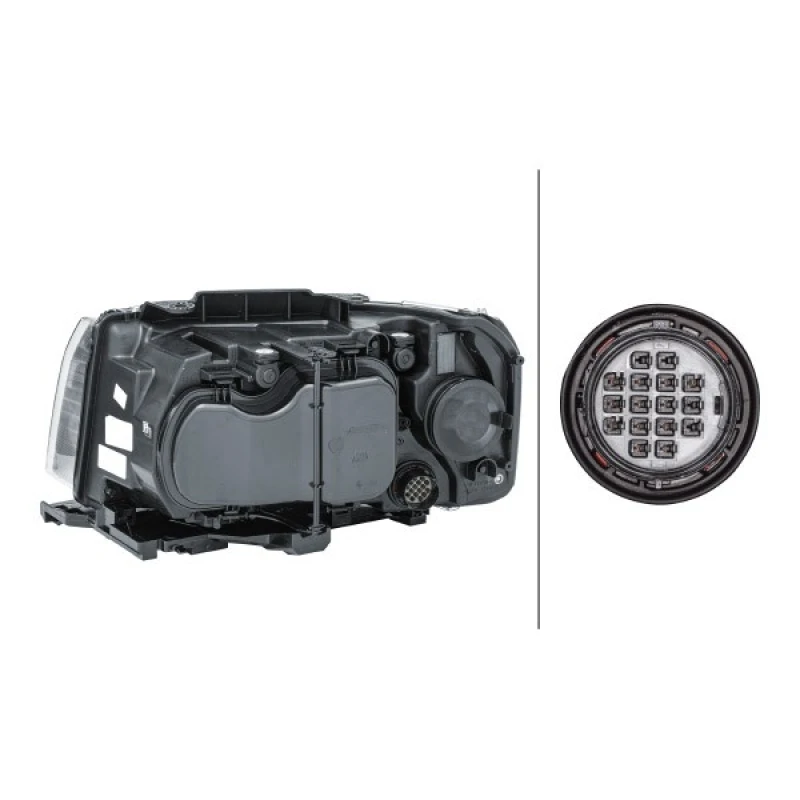 Image of HELLA 1LJ 354 813-021 Headlights PY21W, Right, with bulbs, Halogen Headlight (259)