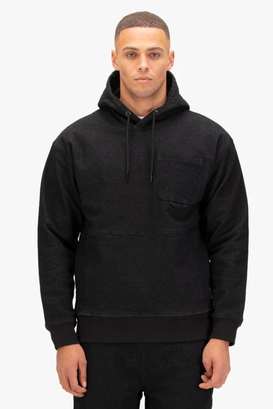 Image of Luke 1977 Mens Miter Carpenter Overhead Hoodie in Black Size: XL Black Male XL
