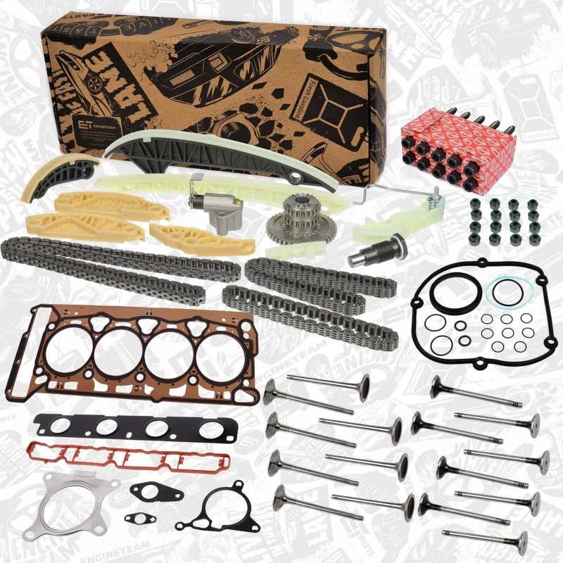 Image of ET ENGINETEAM RS0043VR2 Timing Chain Kit boxET - service kit with bolts, with cylinder head gasket Timing Chain Kit (1389)