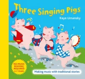 Image of three singing pigs making music with traditional stories