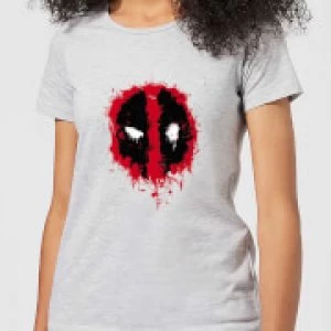 Image of Marvel Deadpool Splat Face Womens T-Shirt - Grey - 3XL
