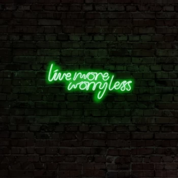 image of Live More Worry Less - Green Green Wall Lamp