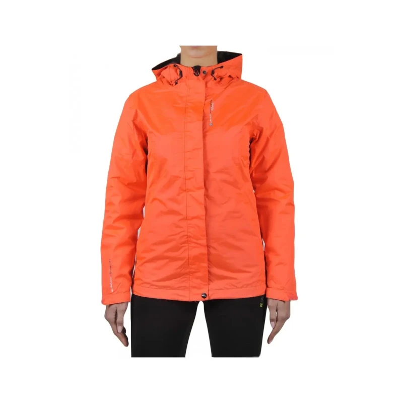 Image of Womens double fleece windbreaker Peak Mountain Ajik Orange Female XL