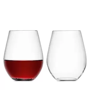 image of Lsa Wine Stemless Red Wine Glass, Set of 2