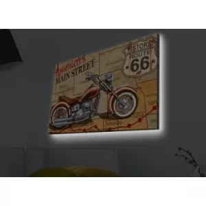 Image of 4570MDACT-011 Multicolor Decorative LED Lighted Canvas Painting