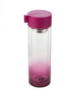 image of Joe Wicks 350Ml Crystal Glass Water Bottle ; Raspberry