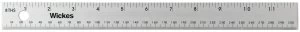 Image of Wickes General Purpose Aluminium Rule 300mm