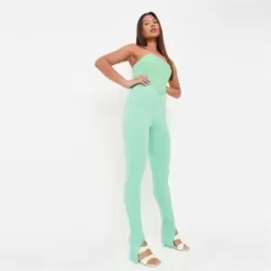 Missguided Tall Jersey Cigarette Trouser - Green