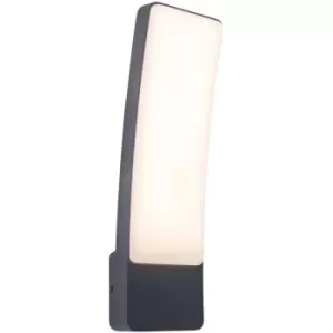 Image of Lutec KIRA IP54 INTEGRATED LED WALL LIGHT WITH TUYA CCT CONTROL IN DARK GREY 1200 LUMEN 2700-6500K