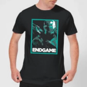Image of Avengers Endgame War Machine Poster Mens T-Shirt - Black