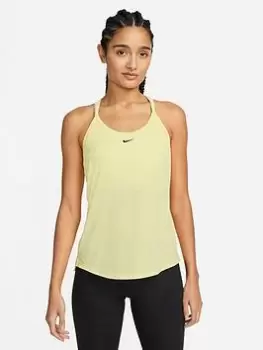 Image of Nike The One Dri-FIT Elastika Tank Top - Yellow, Yellow, Size XS, Women