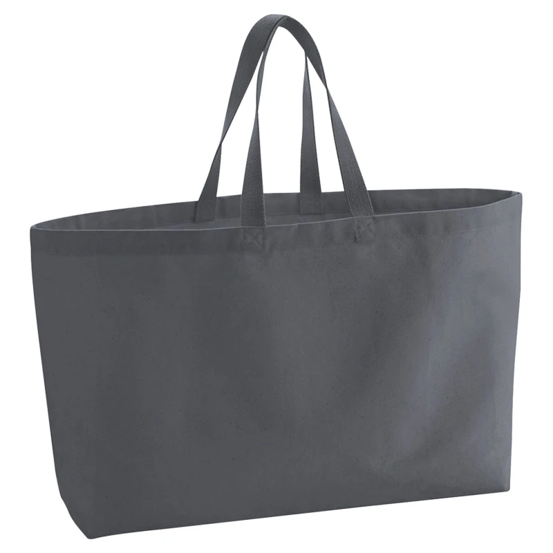 Image of Westford Mill Womens Canvas Oversized Tote Bag in Mid Grey Mid Grey Female One Size