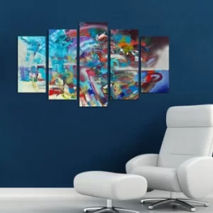 Image of 5PMDF-31 Multicolor Decorative MDF Painting (5 Pieces)
